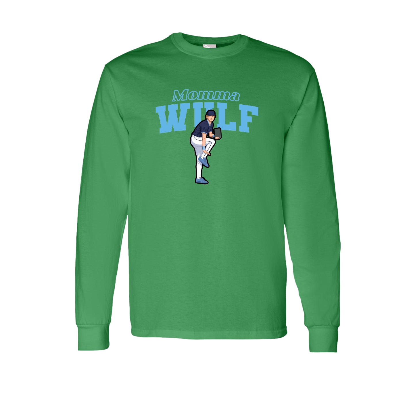 Long Sleeve Tee — Mothers Day Block in Green