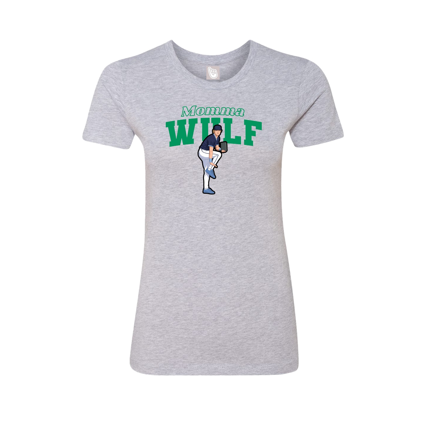 Womens Tee — Mothers Day Block in Grey