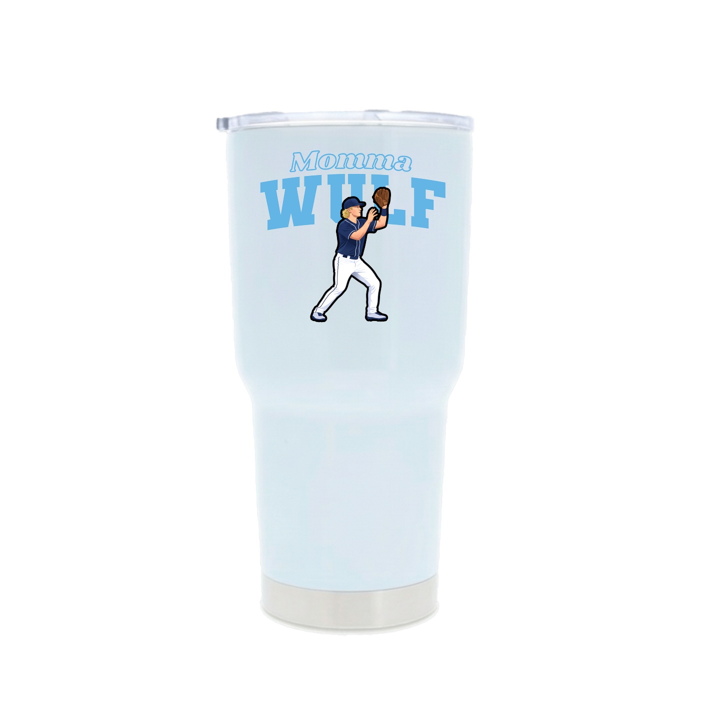 30oz Stainless Steel Tumbler — Mothers Day Block in White