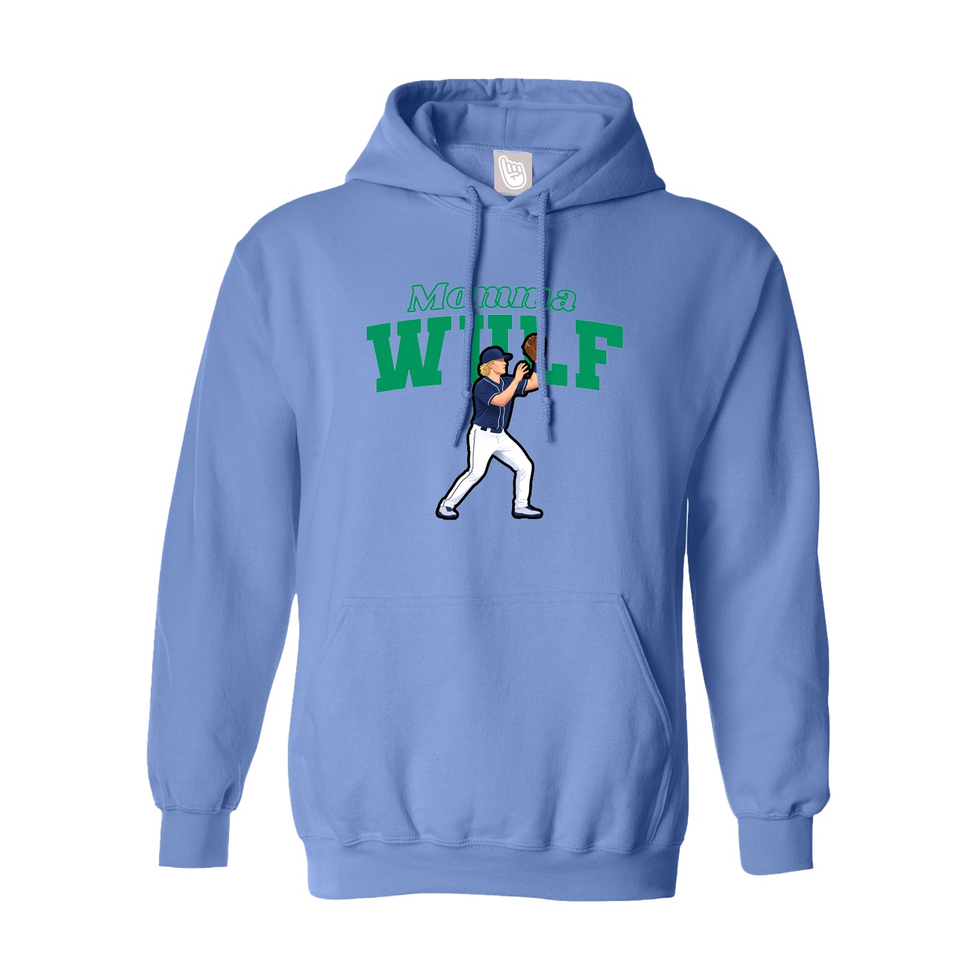 Hoodie — Mothers Day Block in Powder Blue