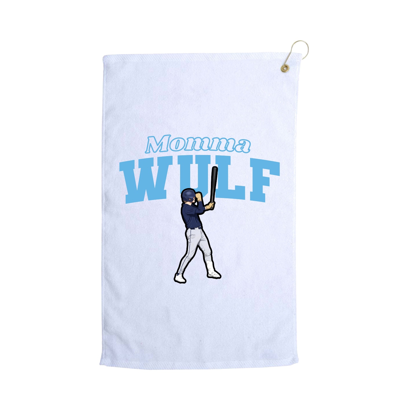 Golf Towel — Mothers Day Block in White