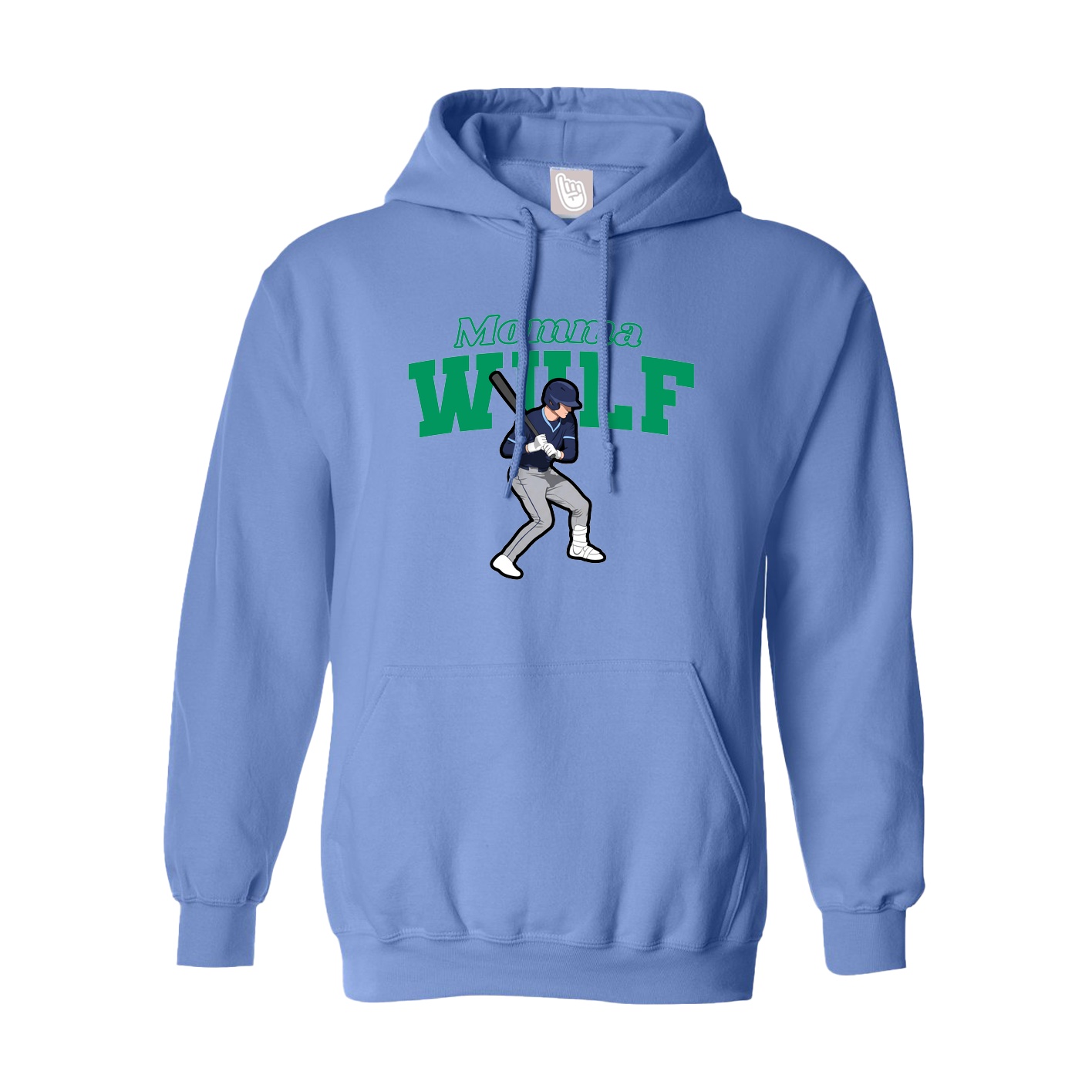 Youth Hoodie — Mothers Day Block in Powder Blue