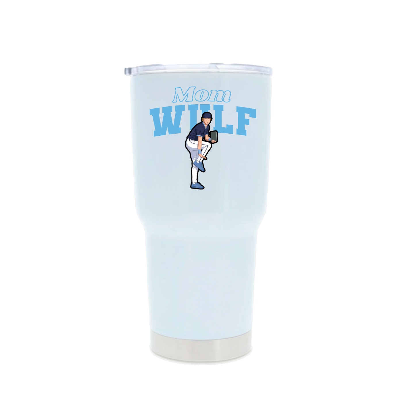 30oz Stainless Steel Tumbler — Mothers Day Block in White