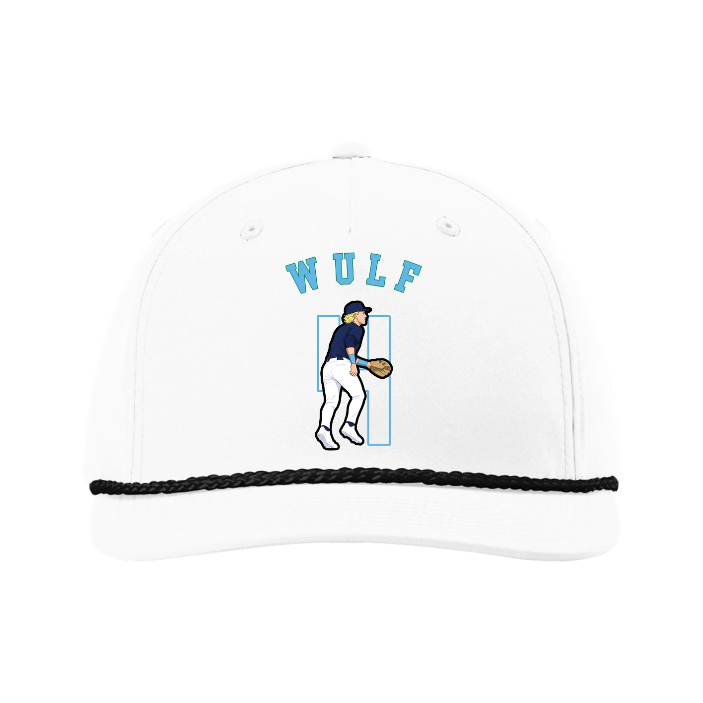 Five-Panel Classic Rope Cap — Shirsey Arch in White