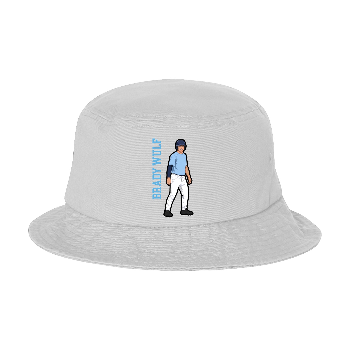 Bucket Cap — Name Vertical in White