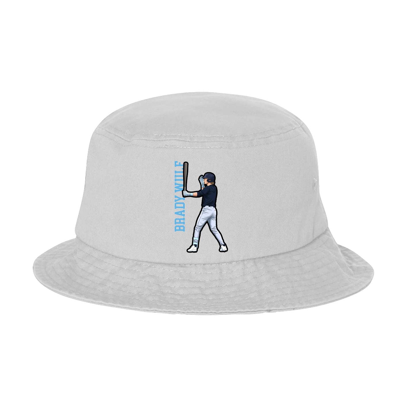 Bucket Cap — Name Vertical in White