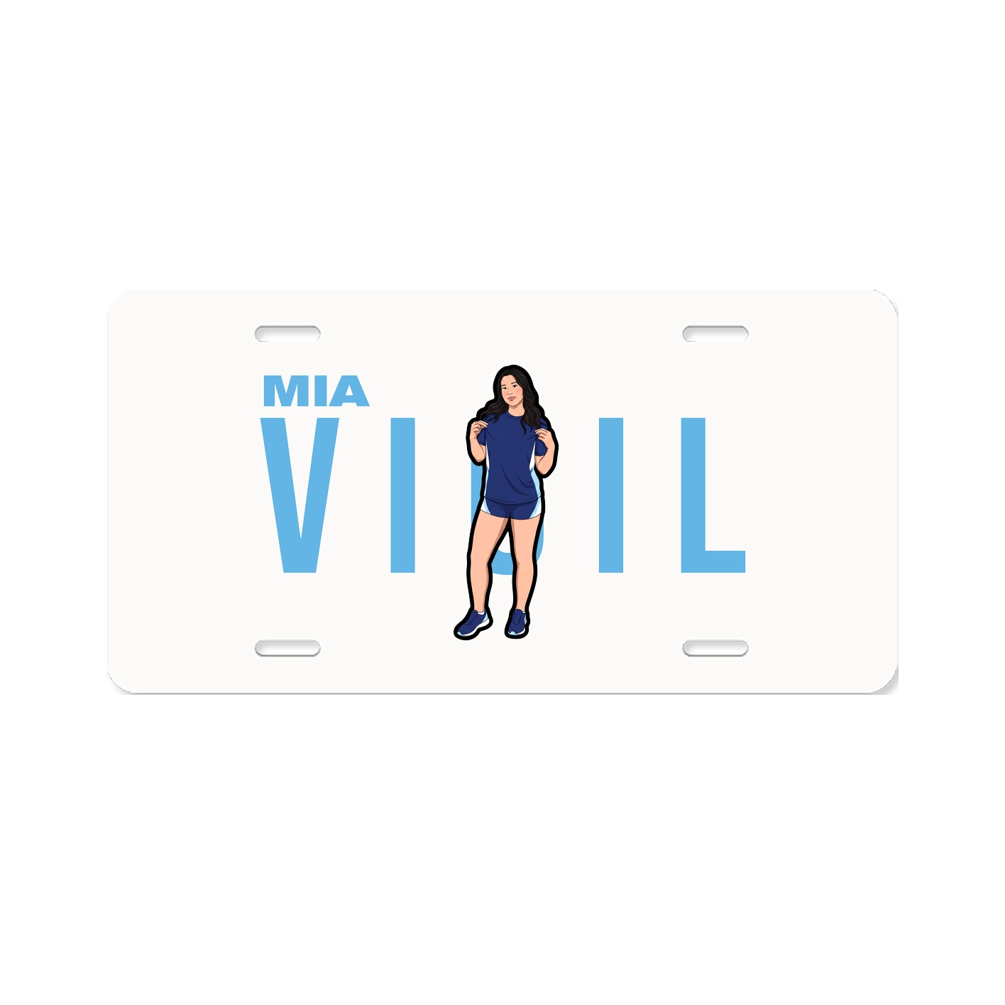 License Plate — Player Name in Classic