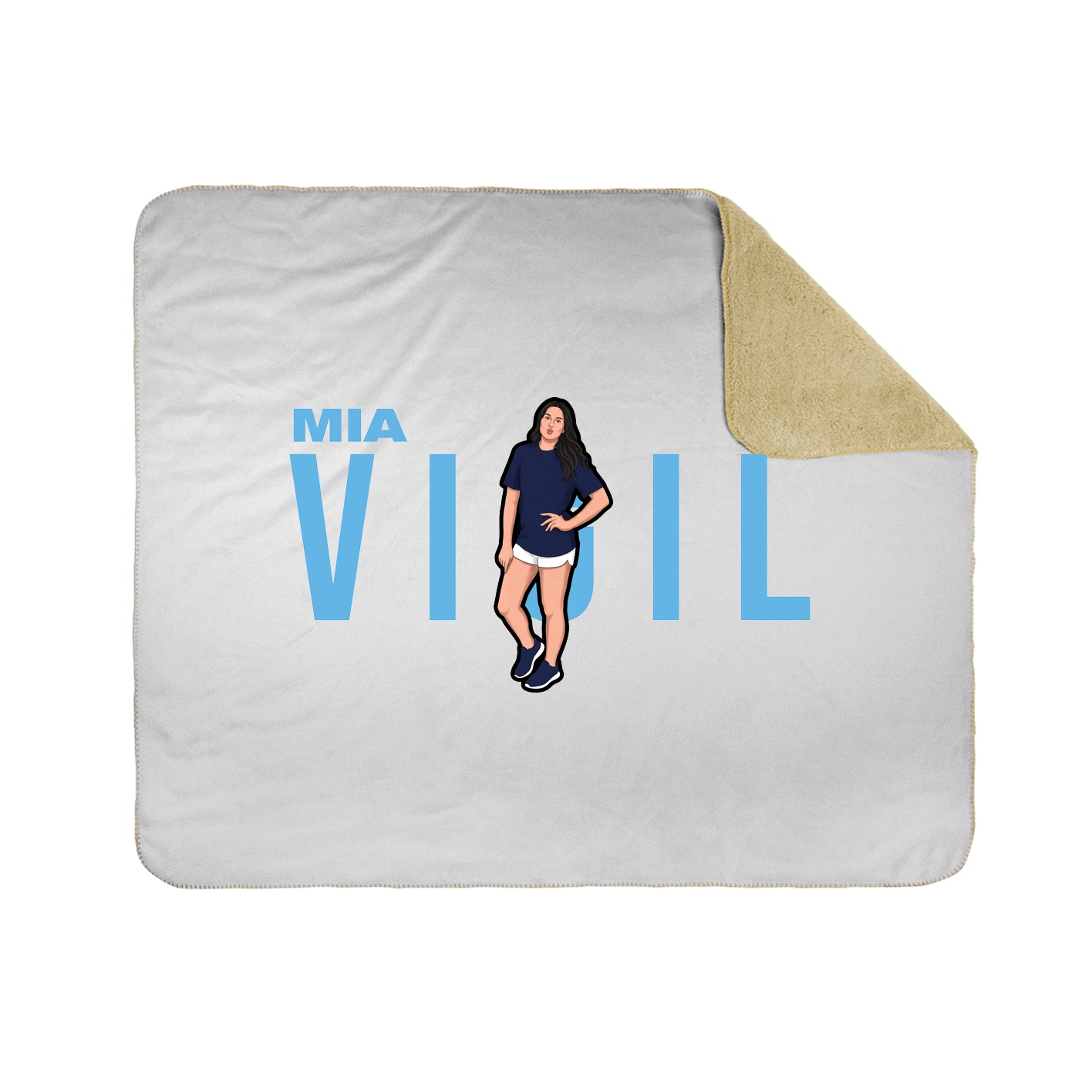 Throw Blanket — Player Name in White