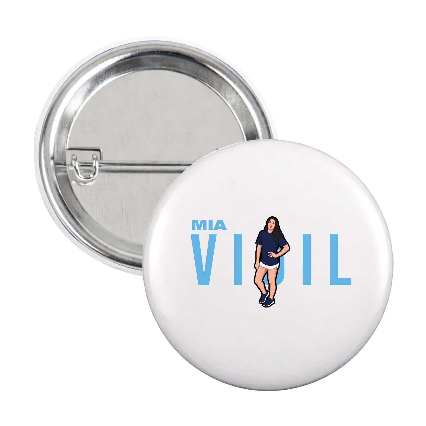 Game Day Button — Player Name in White