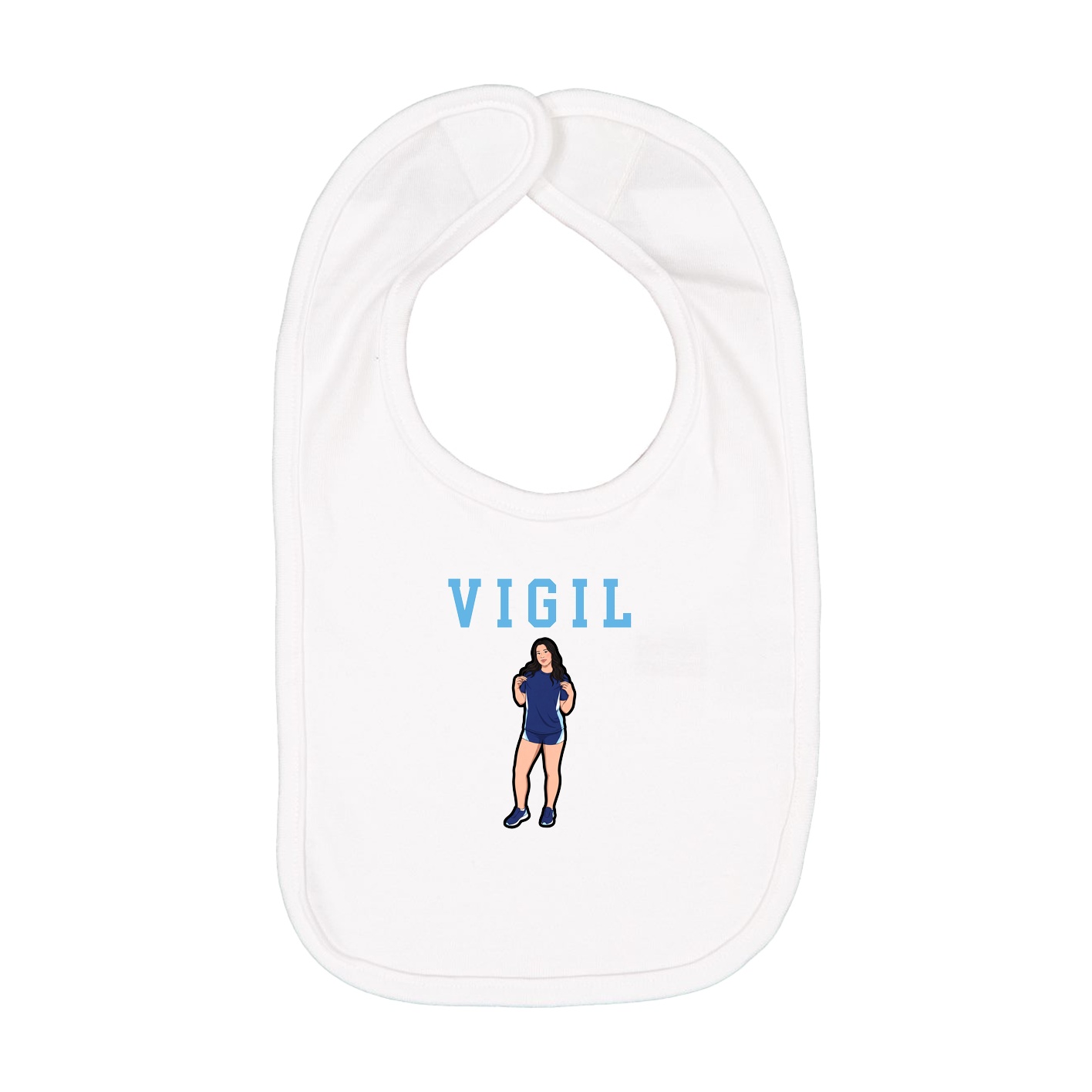 Infant Bib — Shirsey in White