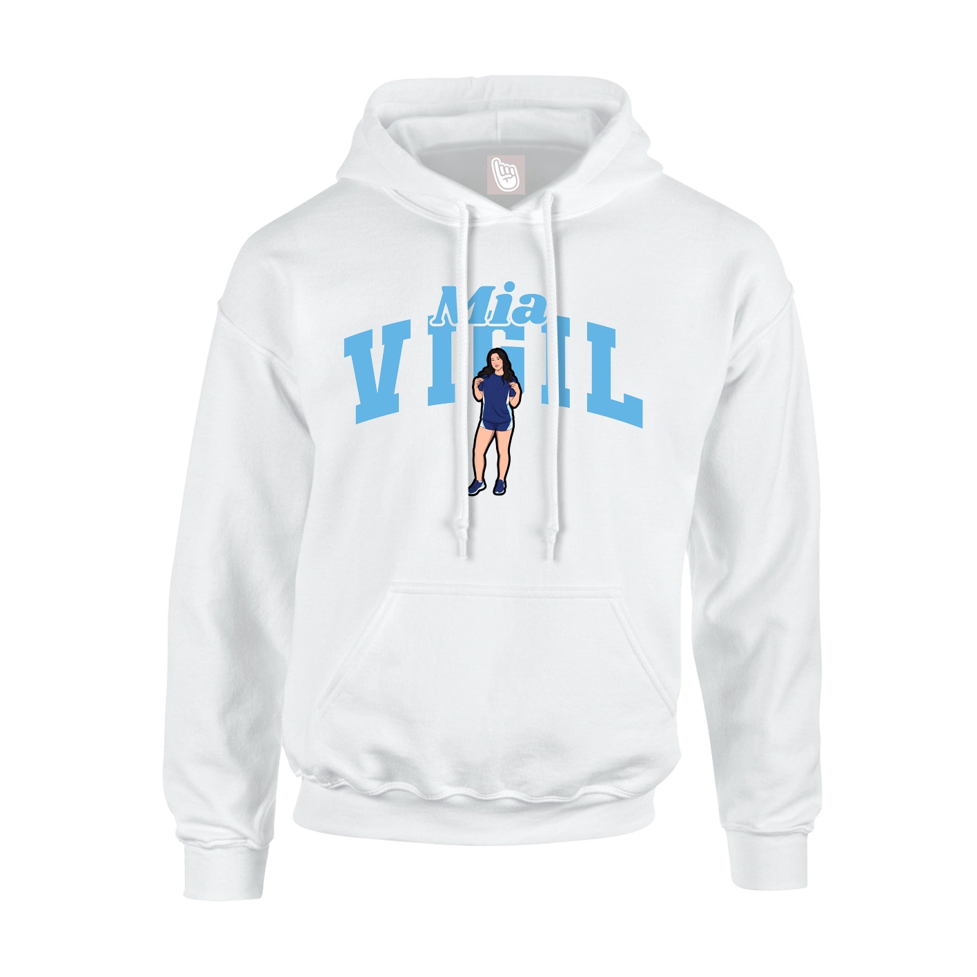 Hoodie — Signature Arch in White