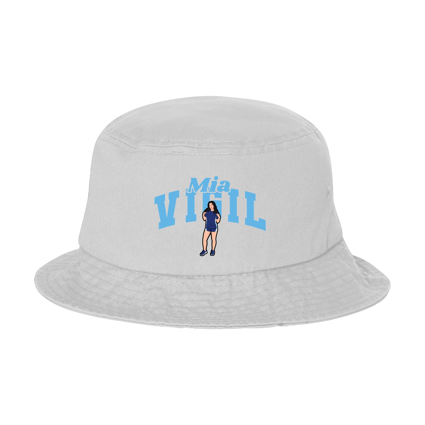 Bucket Cap — Signature Arch in White