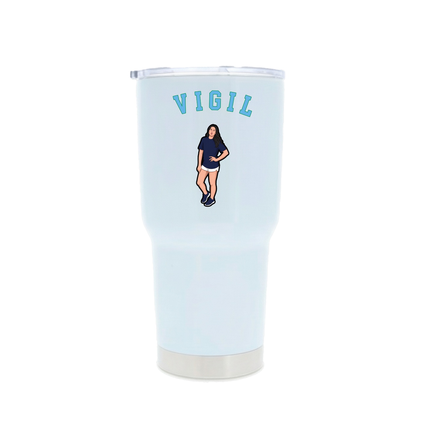30oz Stainless Steel Tumbler — Shirsey Arch in White