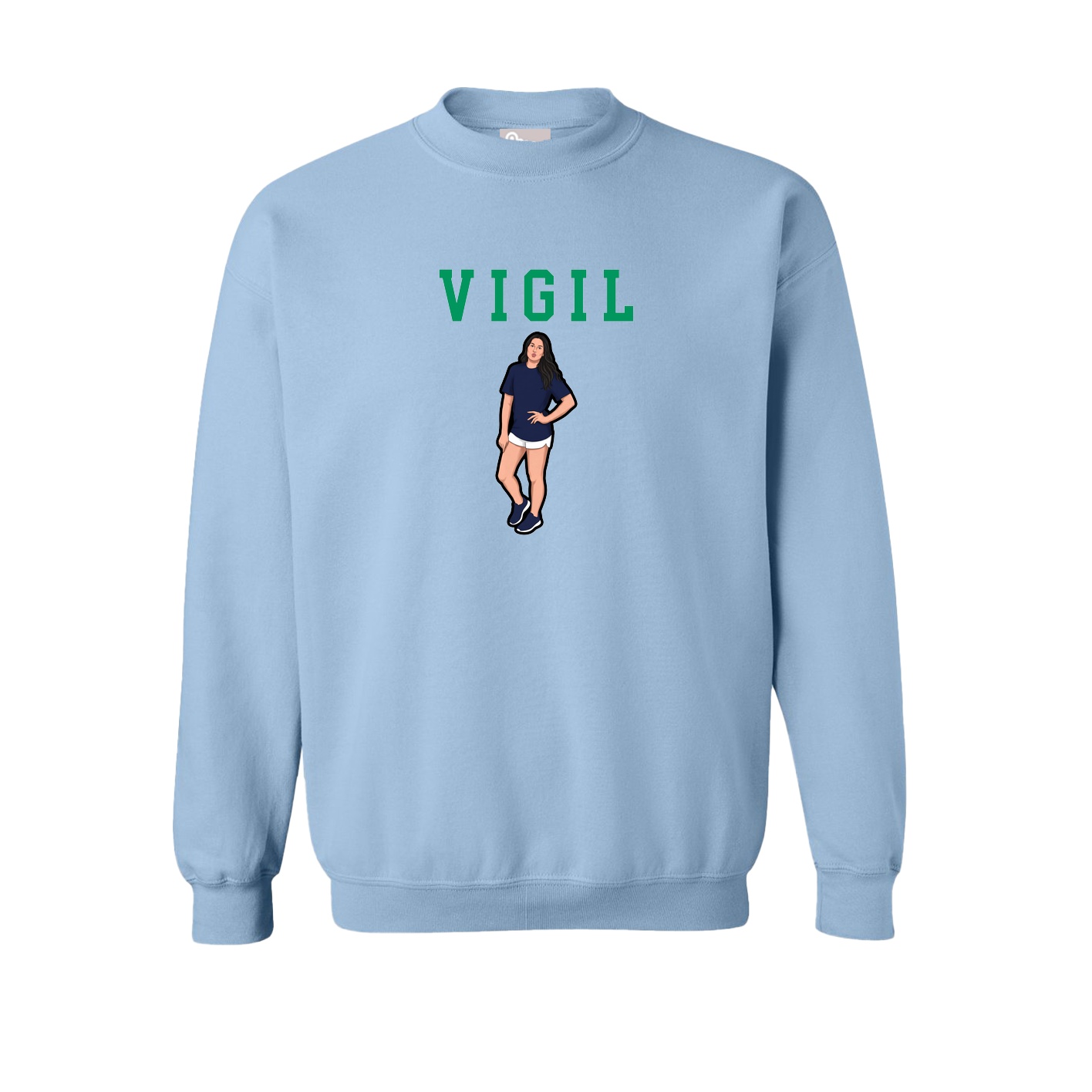 Fleece Crew — Shirsey in Light Blue