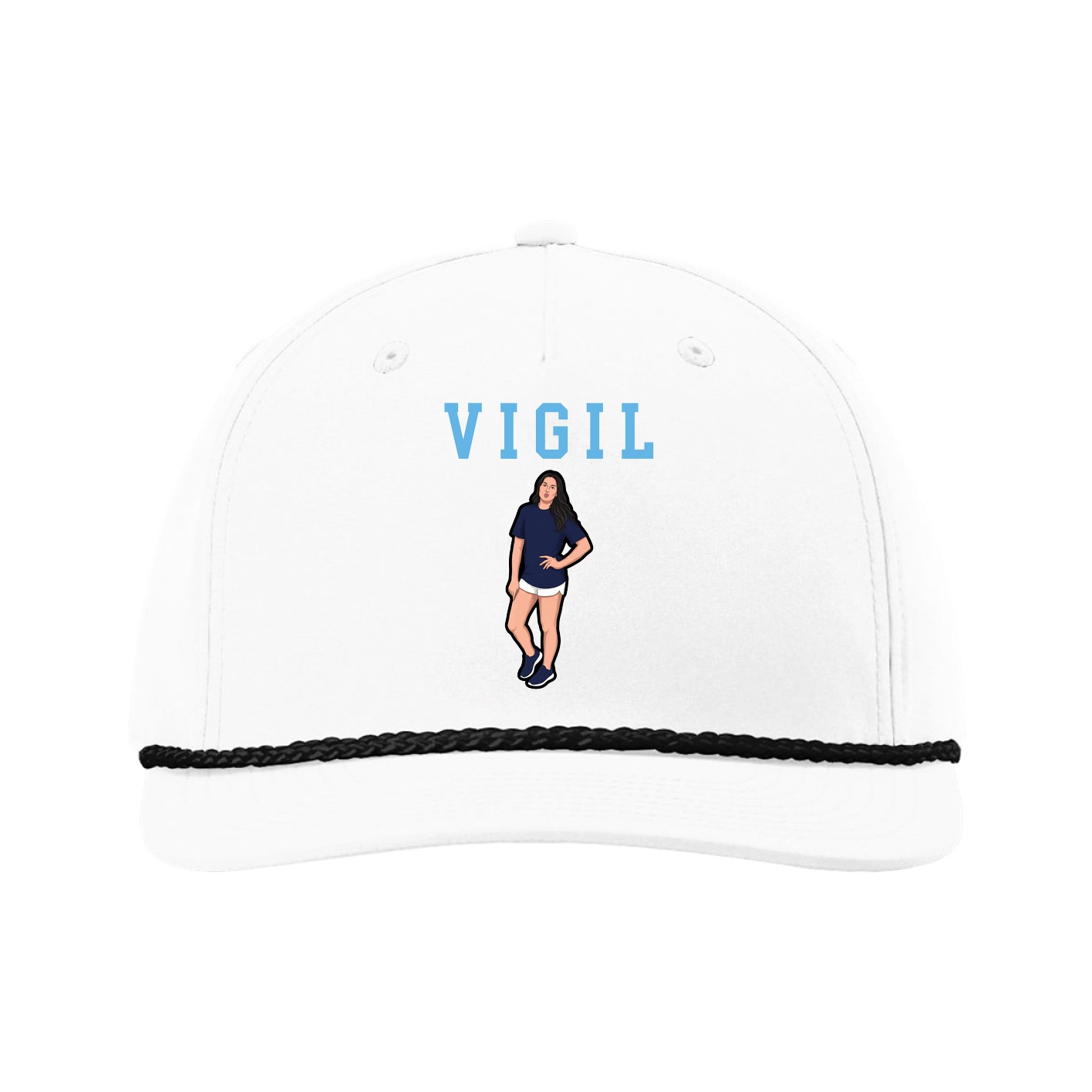 Five-Panel Classic Rope Cap — Shirsey in White