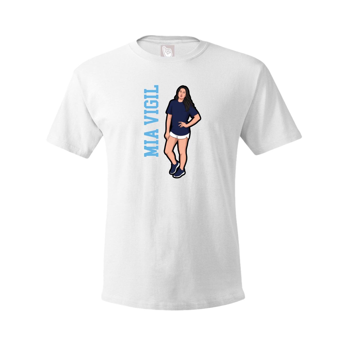 Youth Tee — Name Vertical in White