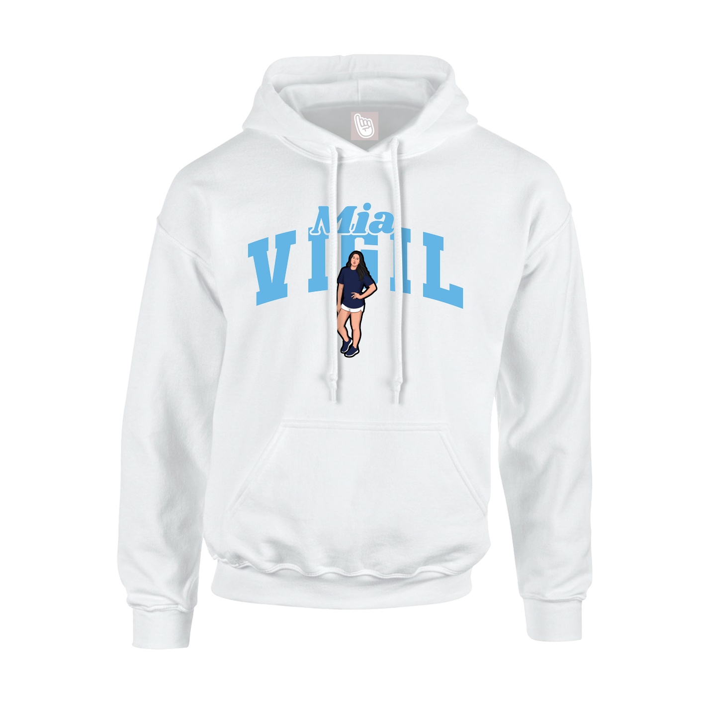 Youth Hoodie — Signature Arch in White