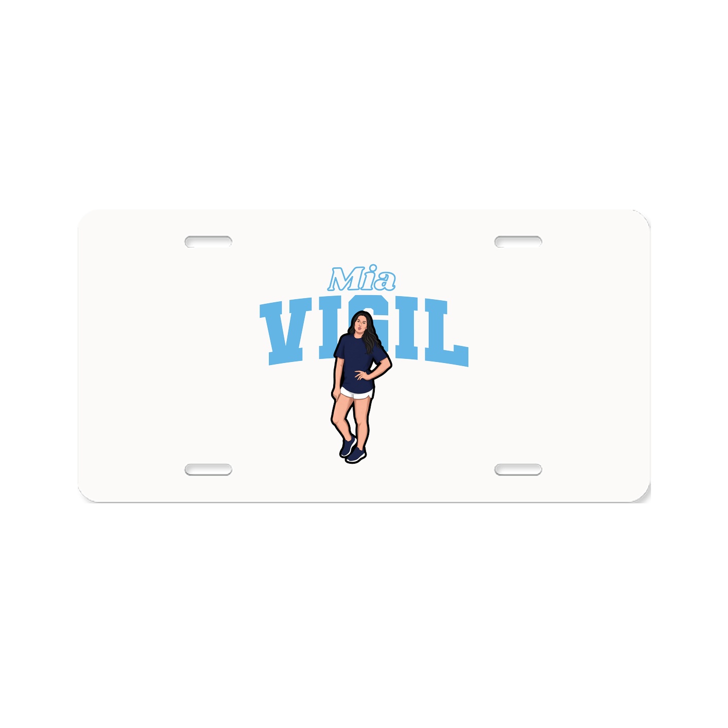 License Plate — Name Arch in Classic