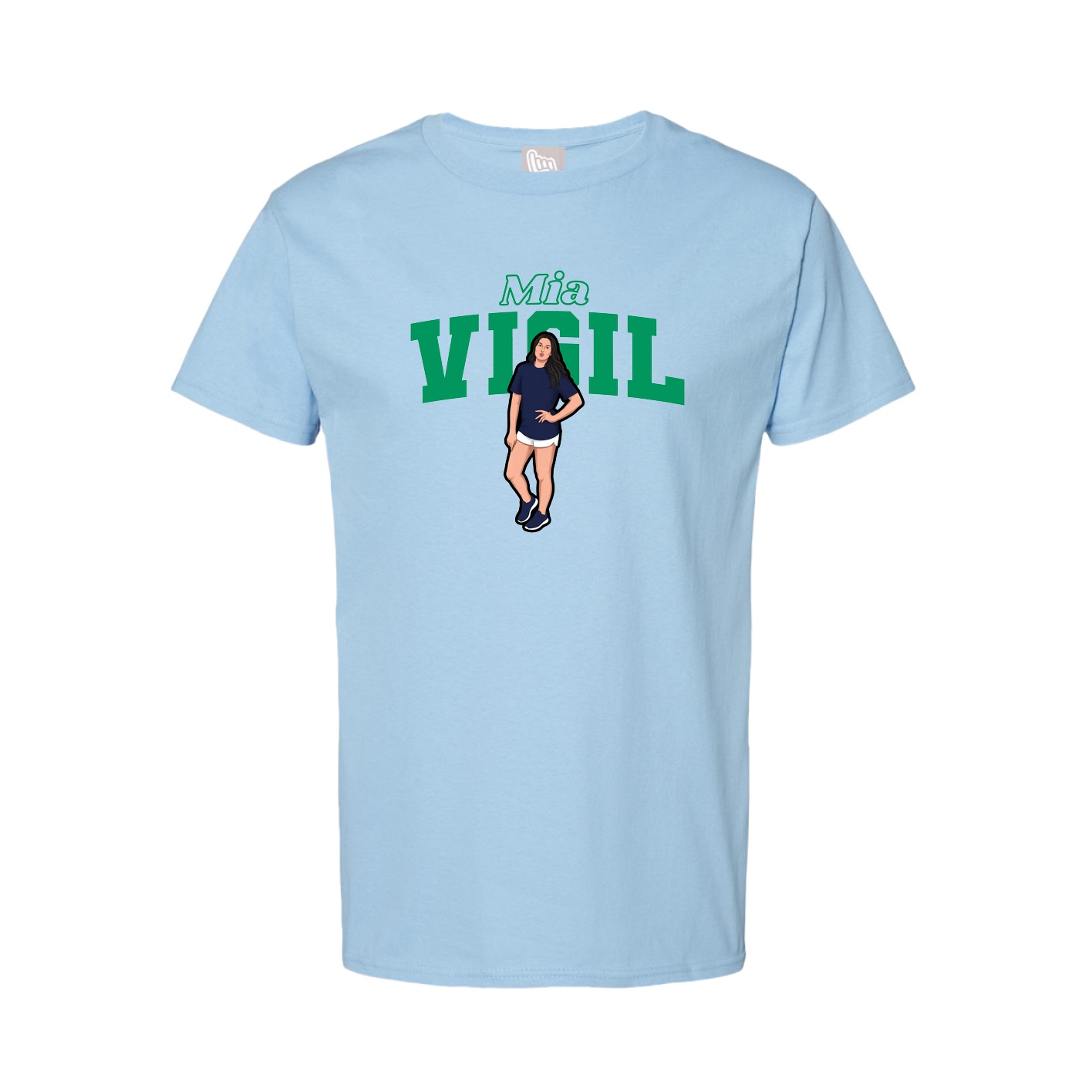 Tee — Name Arch in Light Blue