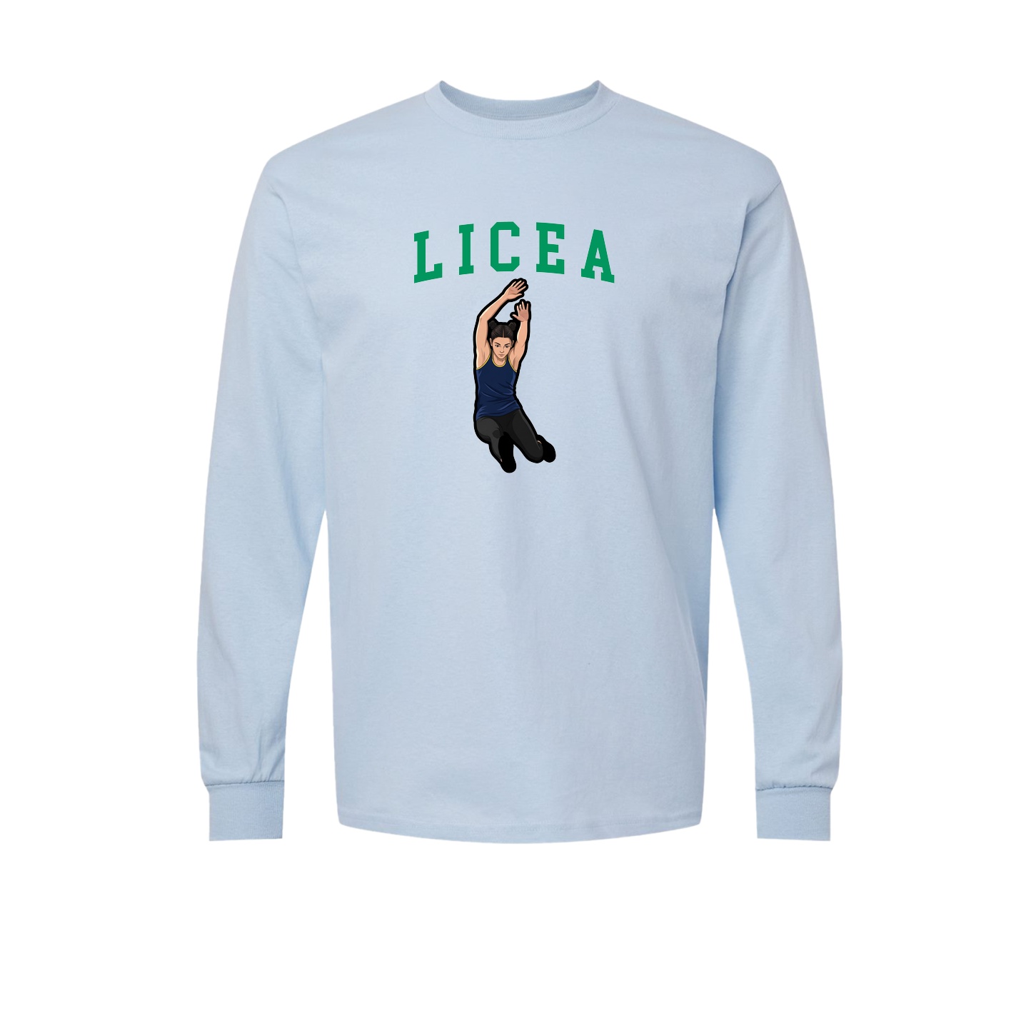 Long Sleeve Tee — Shirsey in Light Blue