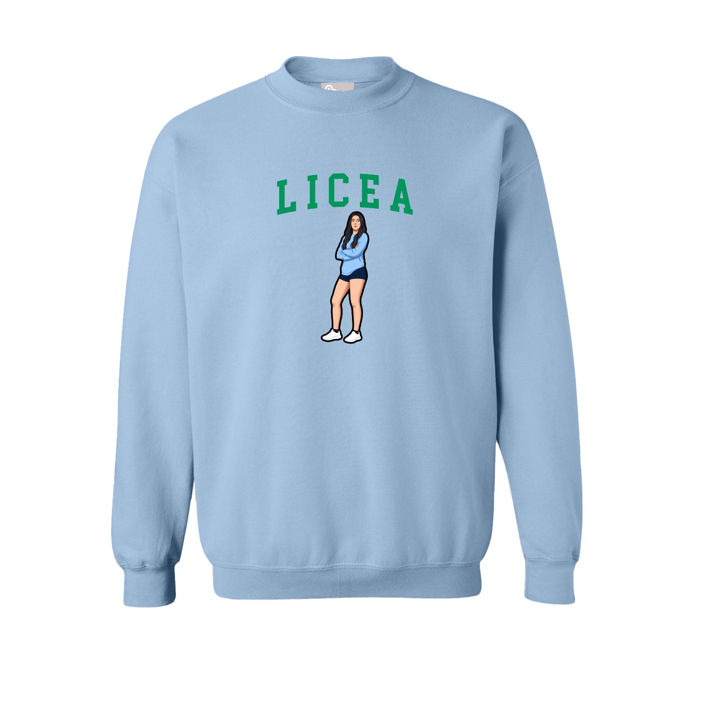 Fleece Crew — Shirsey in Light Blue