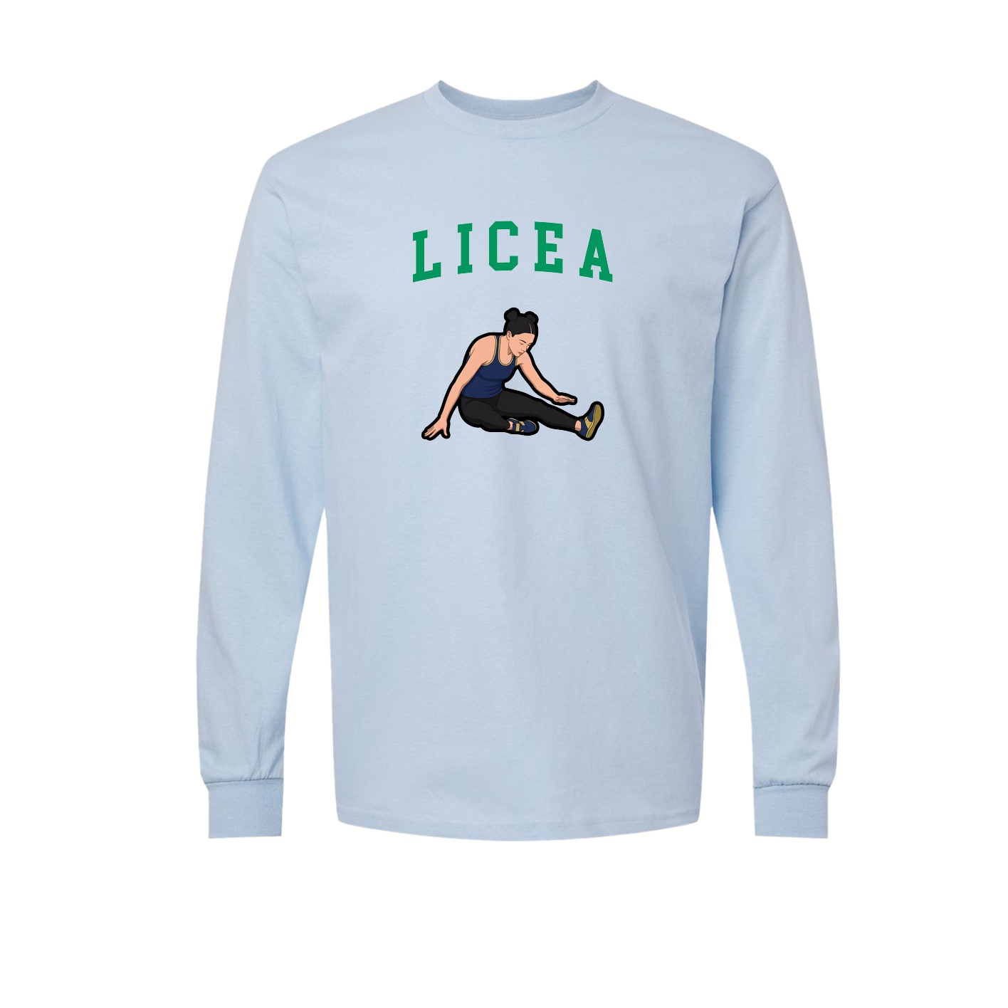 Long Sleeve Tee — Shirsey in Light Blue