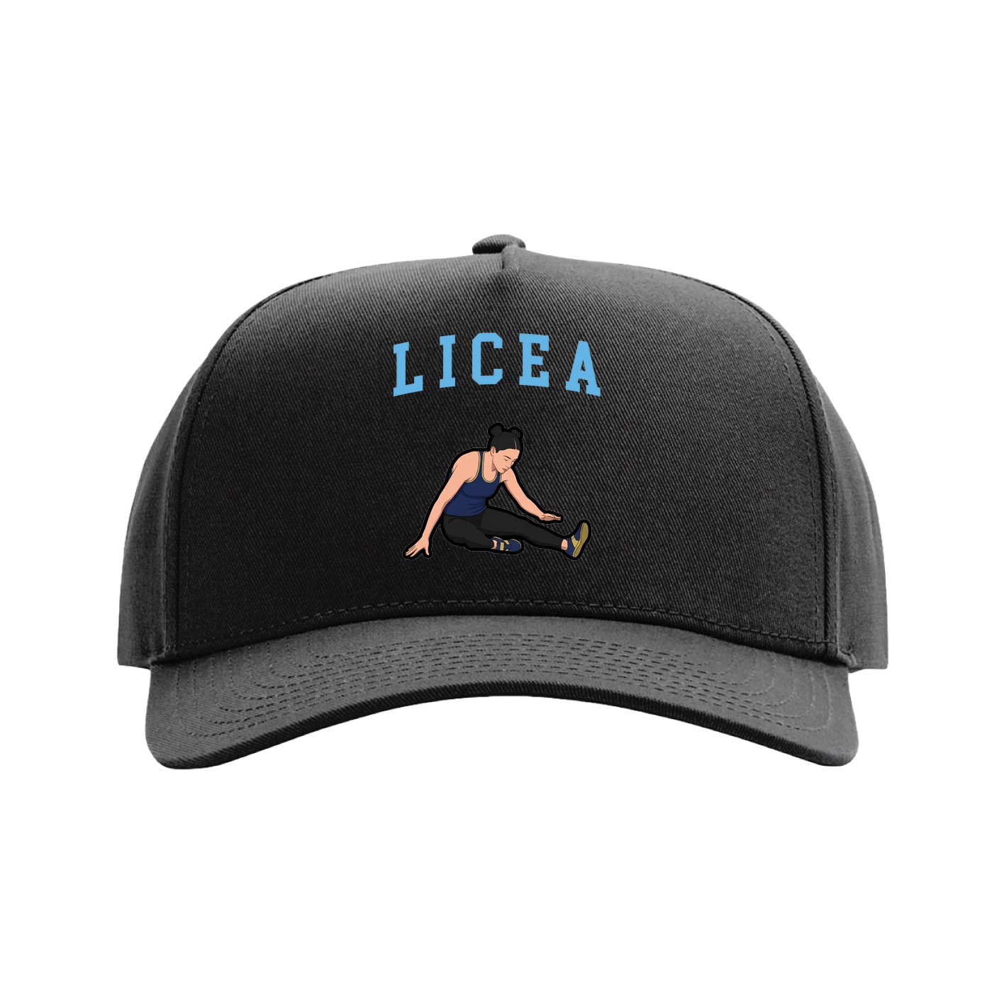 Full Fabric Five-Panel Champ Cap — Shirsey in Black