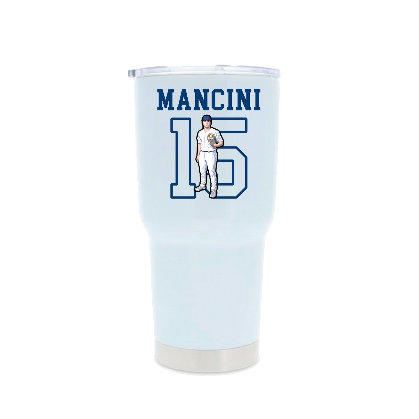 30oz Stainless Steel Tumbler — Shirsey in White