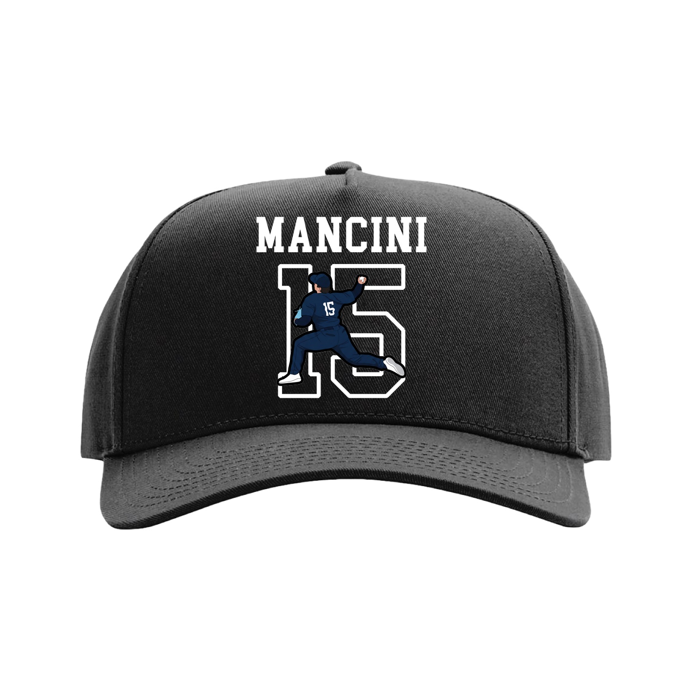 Full Fabric Five-Panel Champ Cap — Shirsey in Black