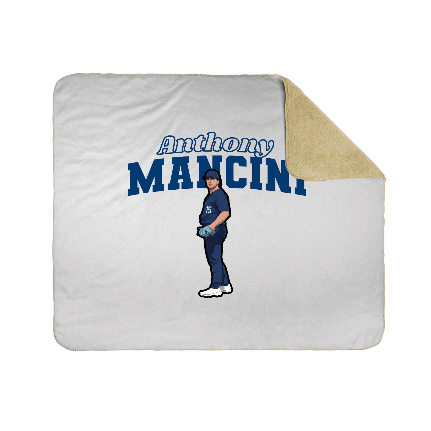 Throw Blanket — Name Arch in White