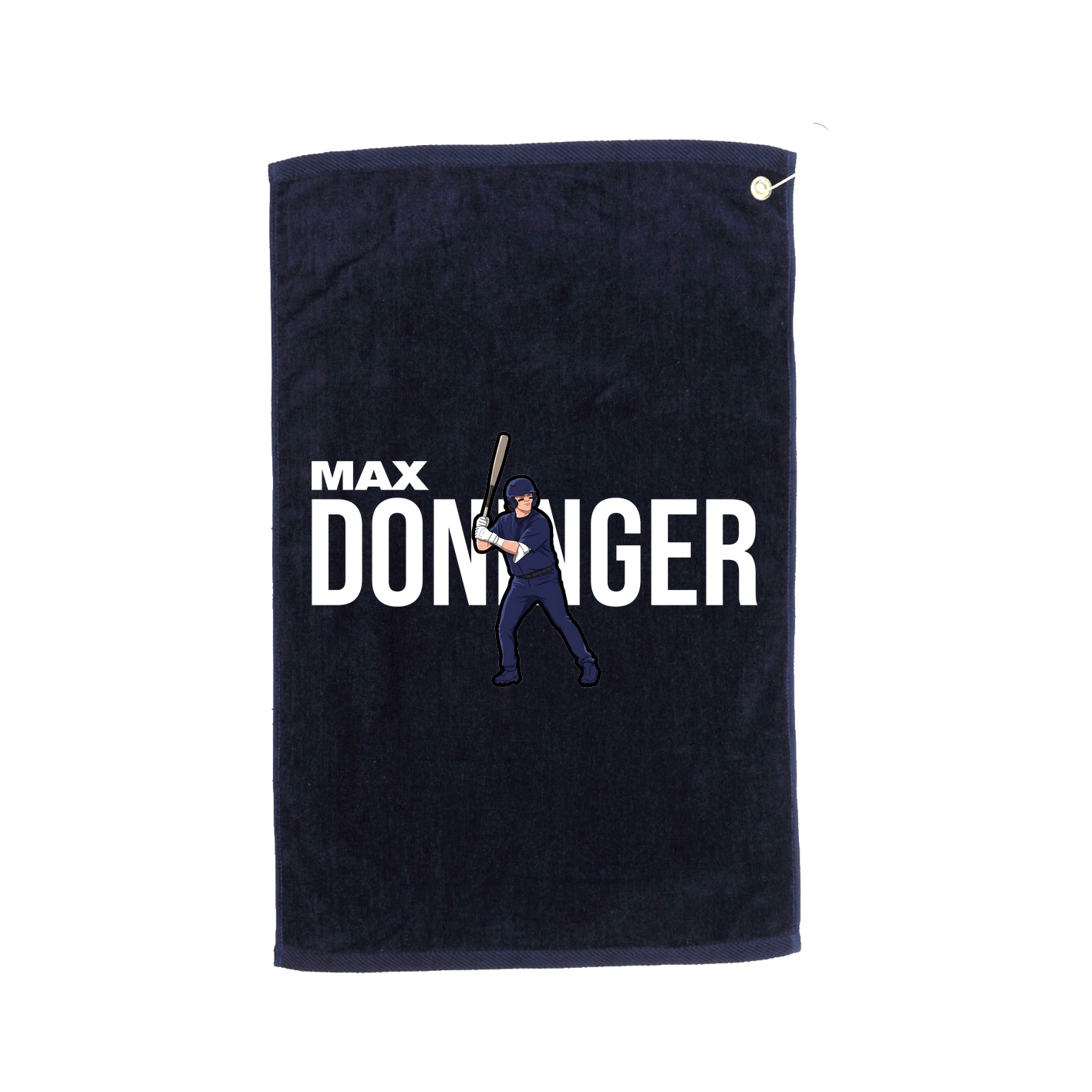Golf Towel — Player Name in Navy