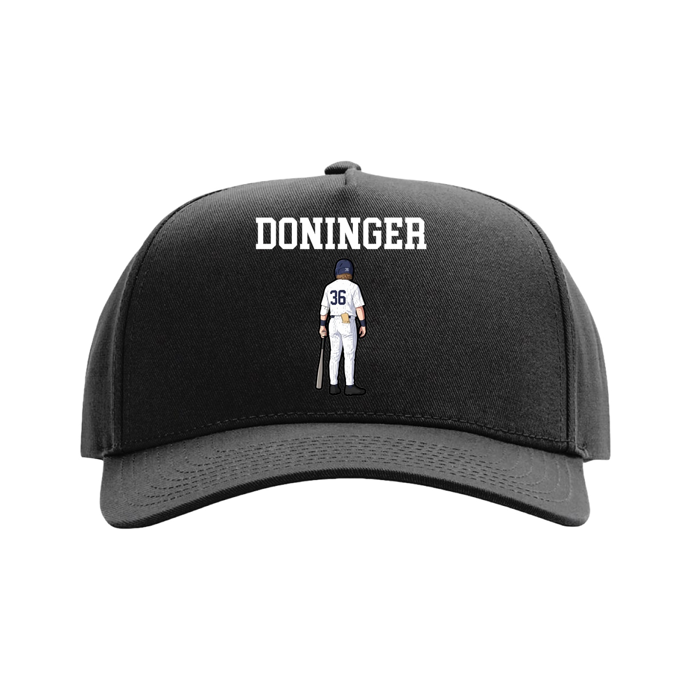 Full Fabric Five-Panel Champ Cap — Shirsey in Black