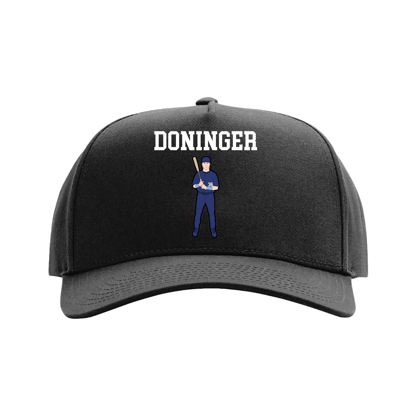 Full Fabric Five-Panel Champ Cap — Shirsey in Black