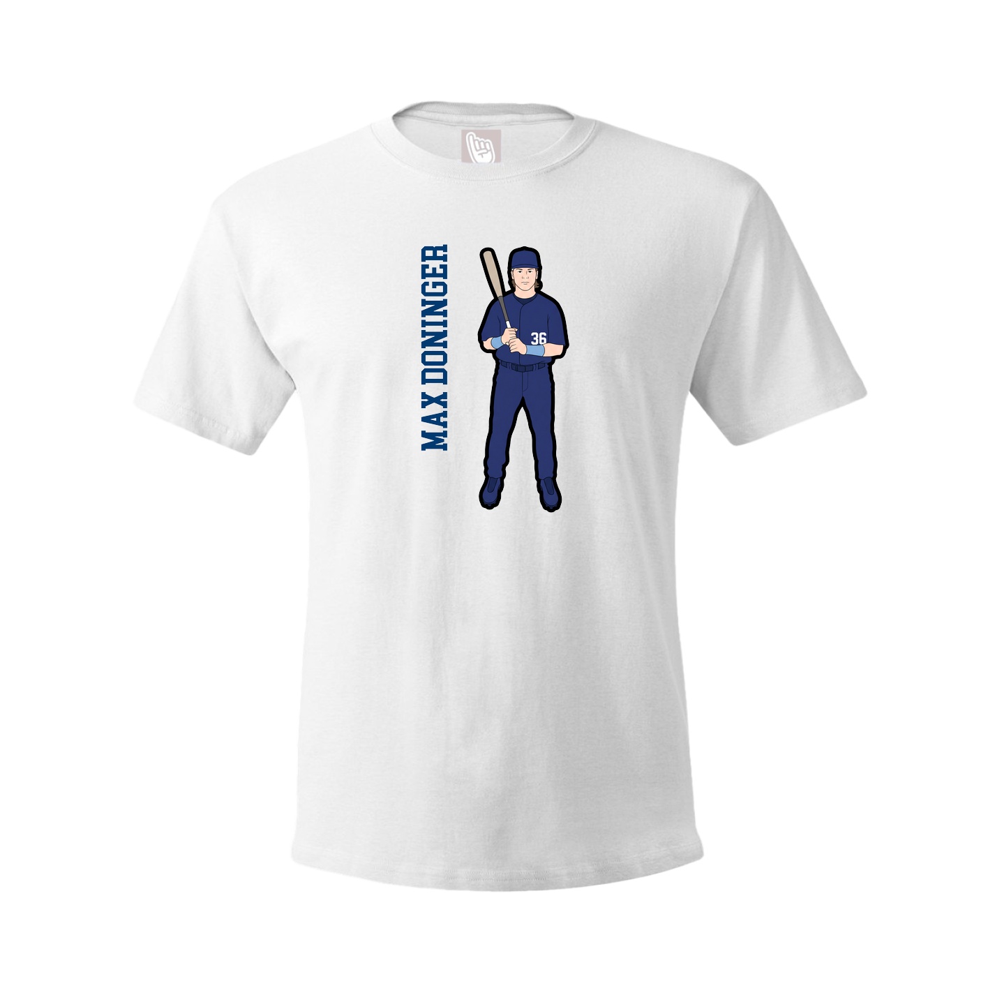 Tee — Name Vertical in White