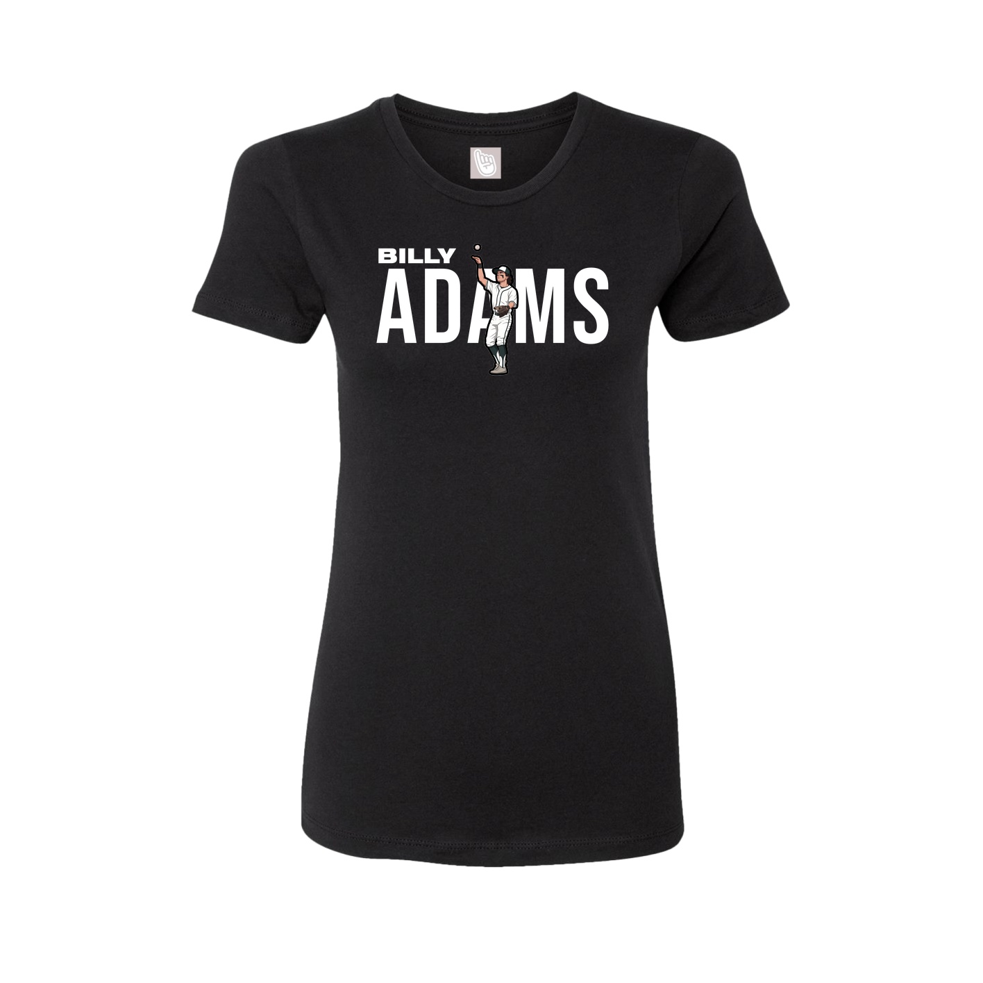 Fitted Women's Tee — Player Name in Black
