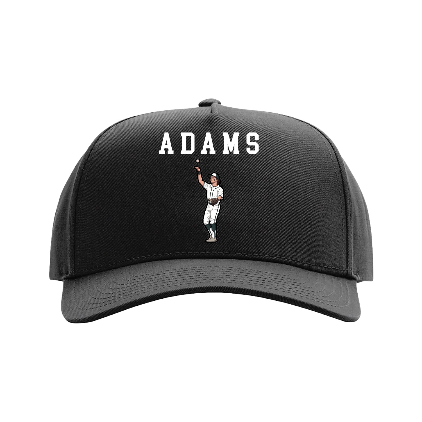 Full Fabric Five-Panel Champ Cap — Shirsey in Black