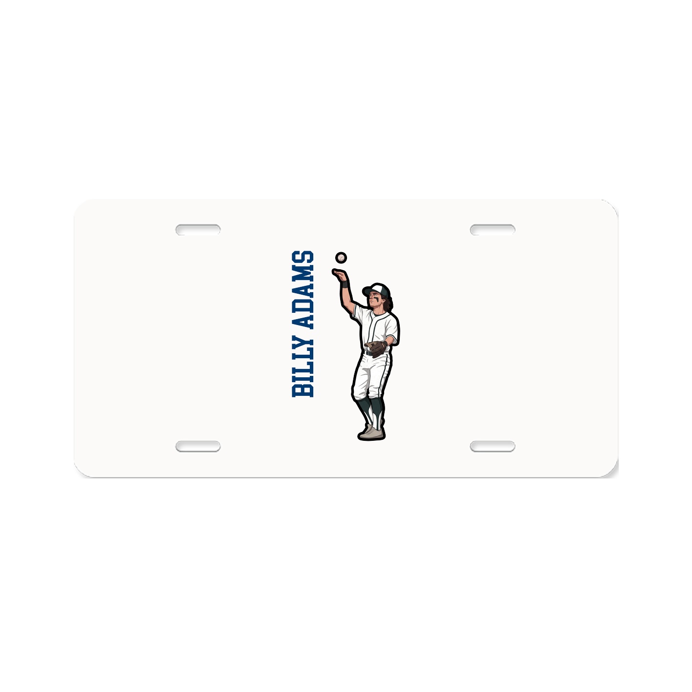 License Plate — Name Vertical in Classic