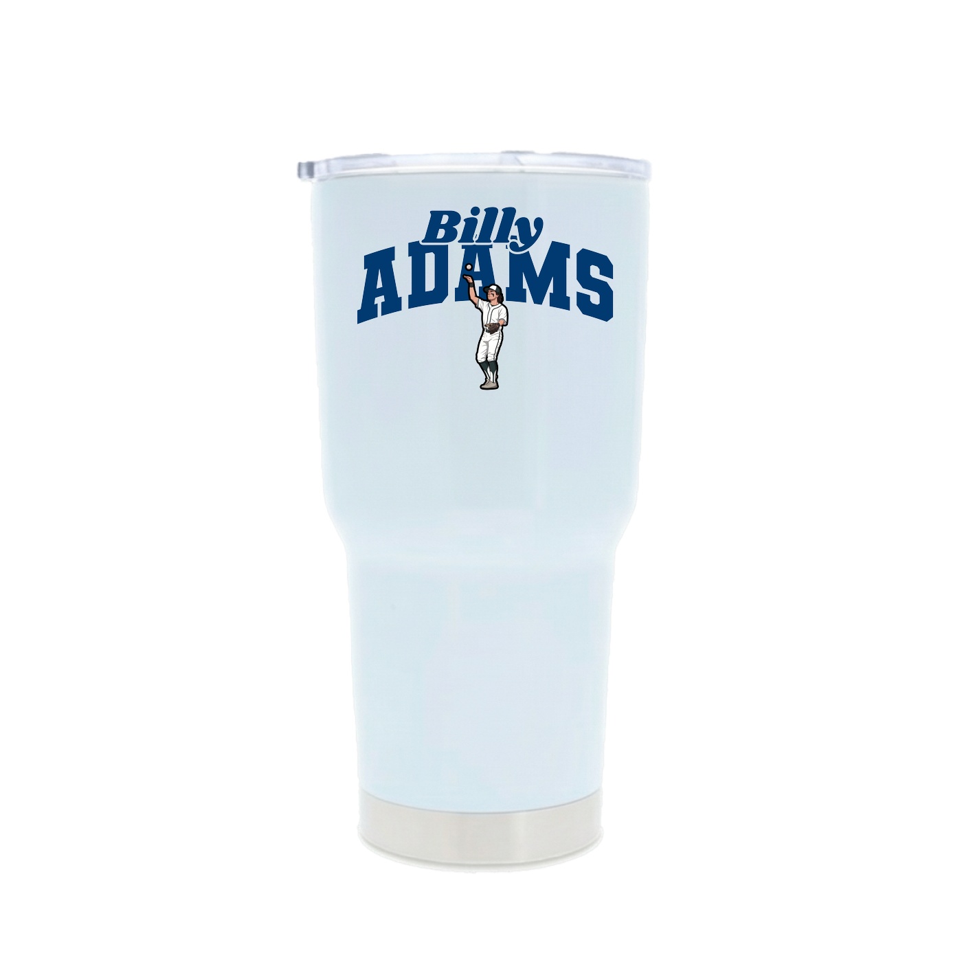 30oz Stainless Steel Tumbler — Signature Arch in White