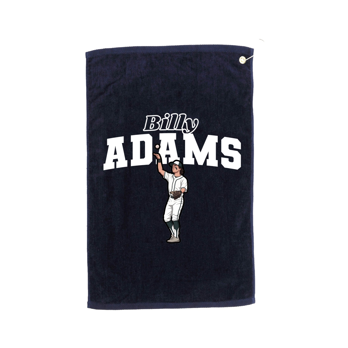 Golf Towel — Name Arch in Navy