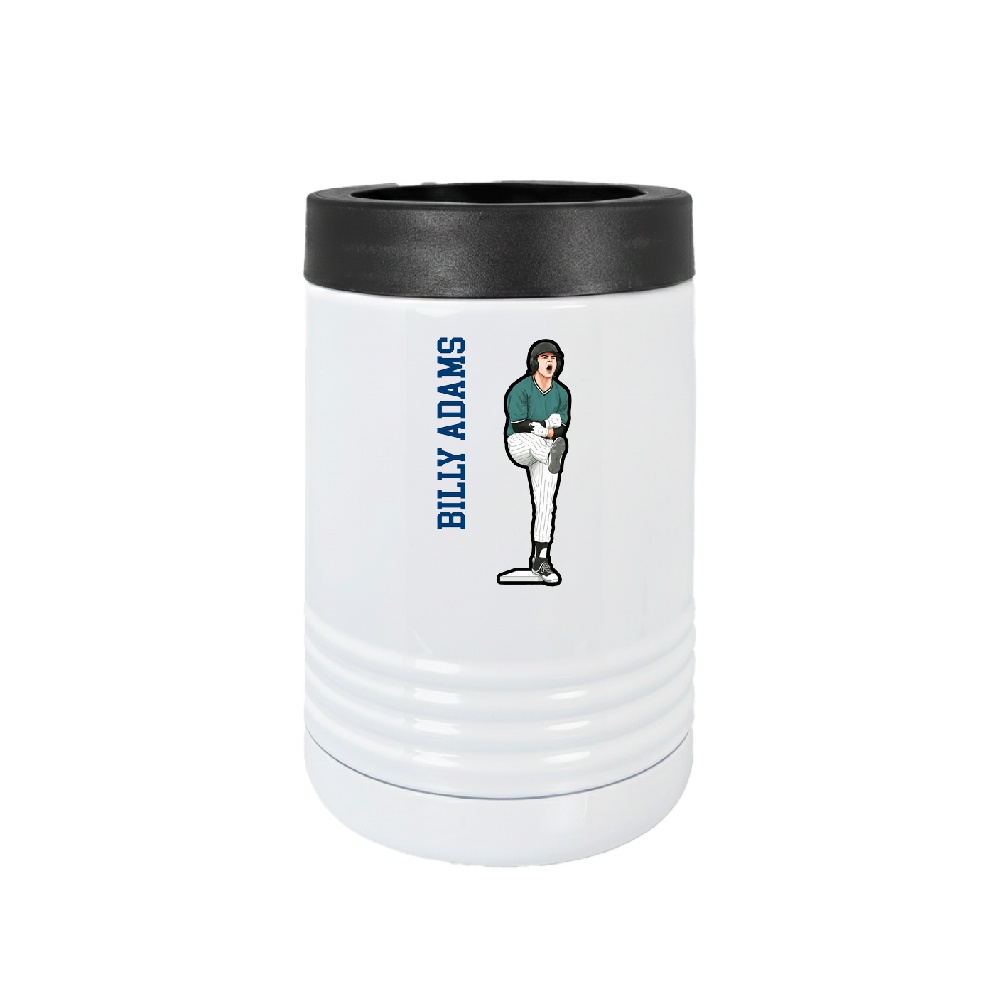 Beverage Holder — Name Vertical in White