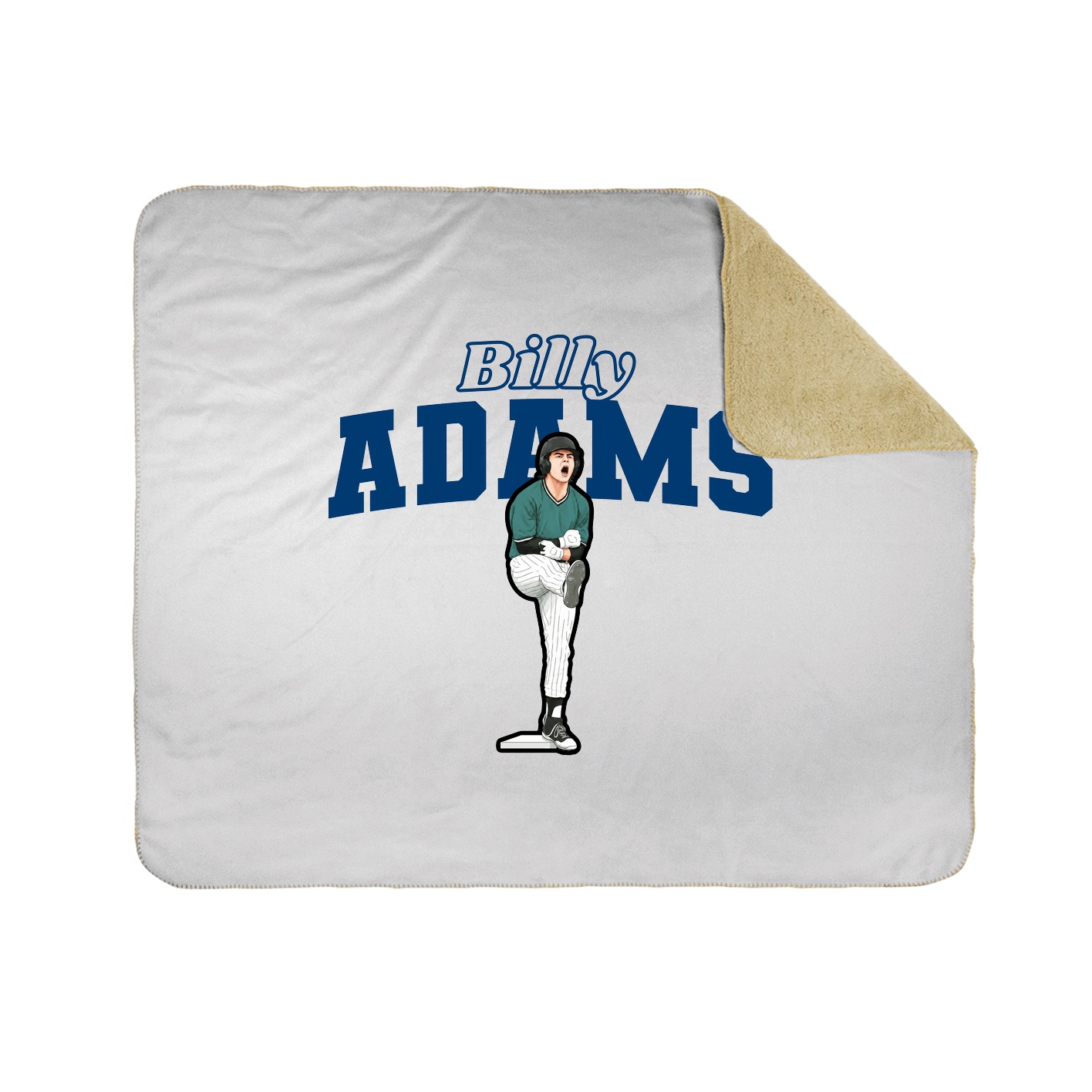 Throw Blanket — Name Arch in White