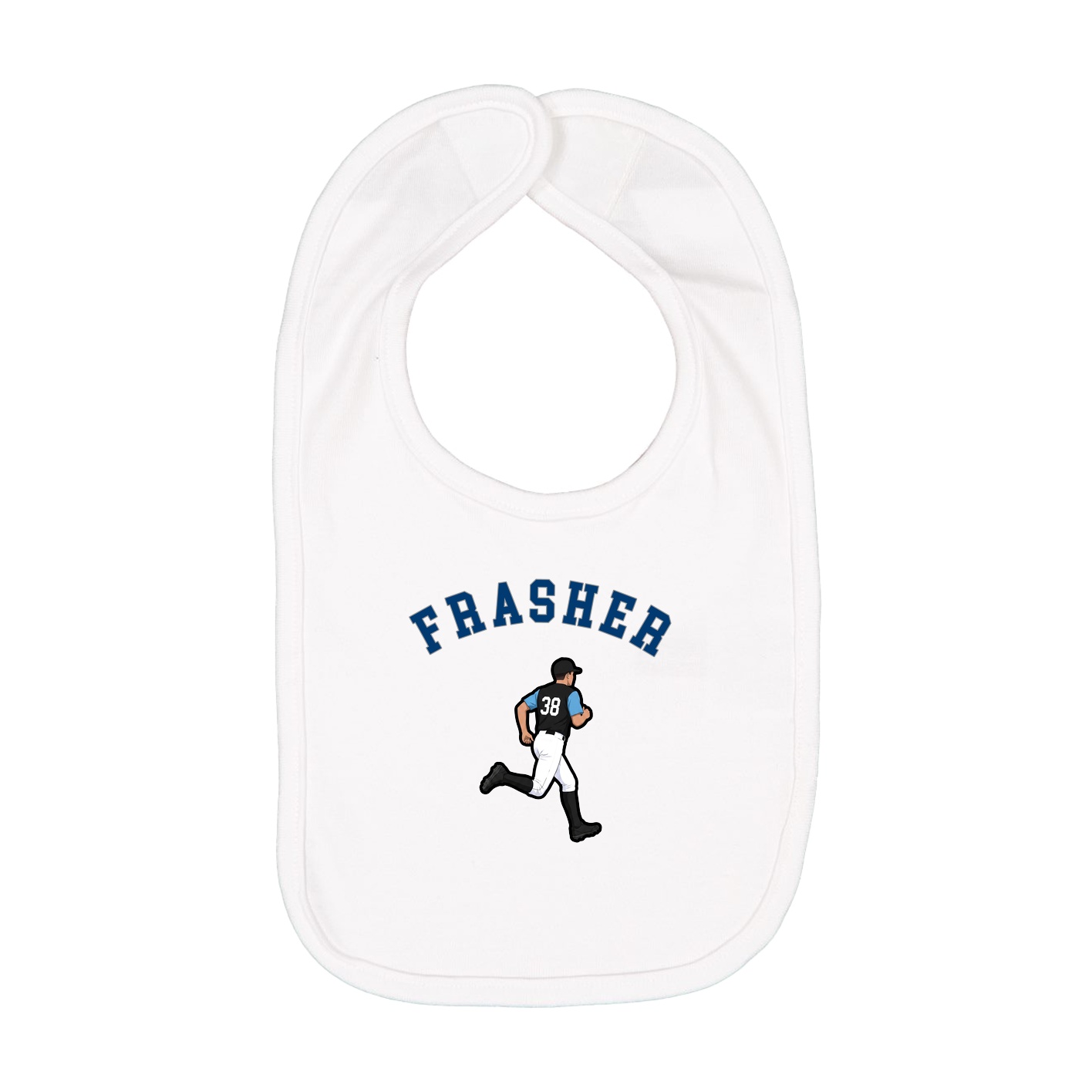 Infant Bib — Shirsey Arch in White