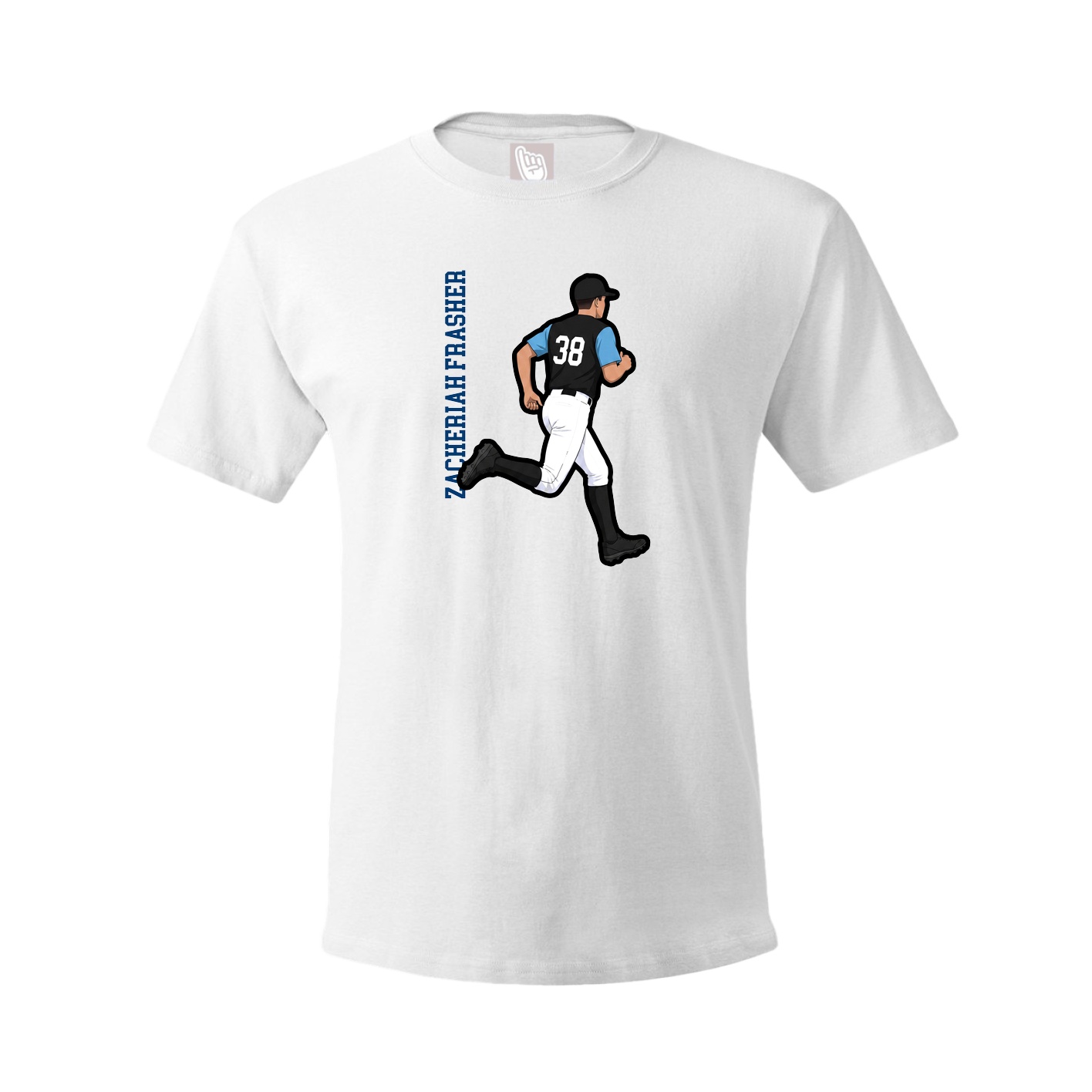 Tee — Name Vertical in White