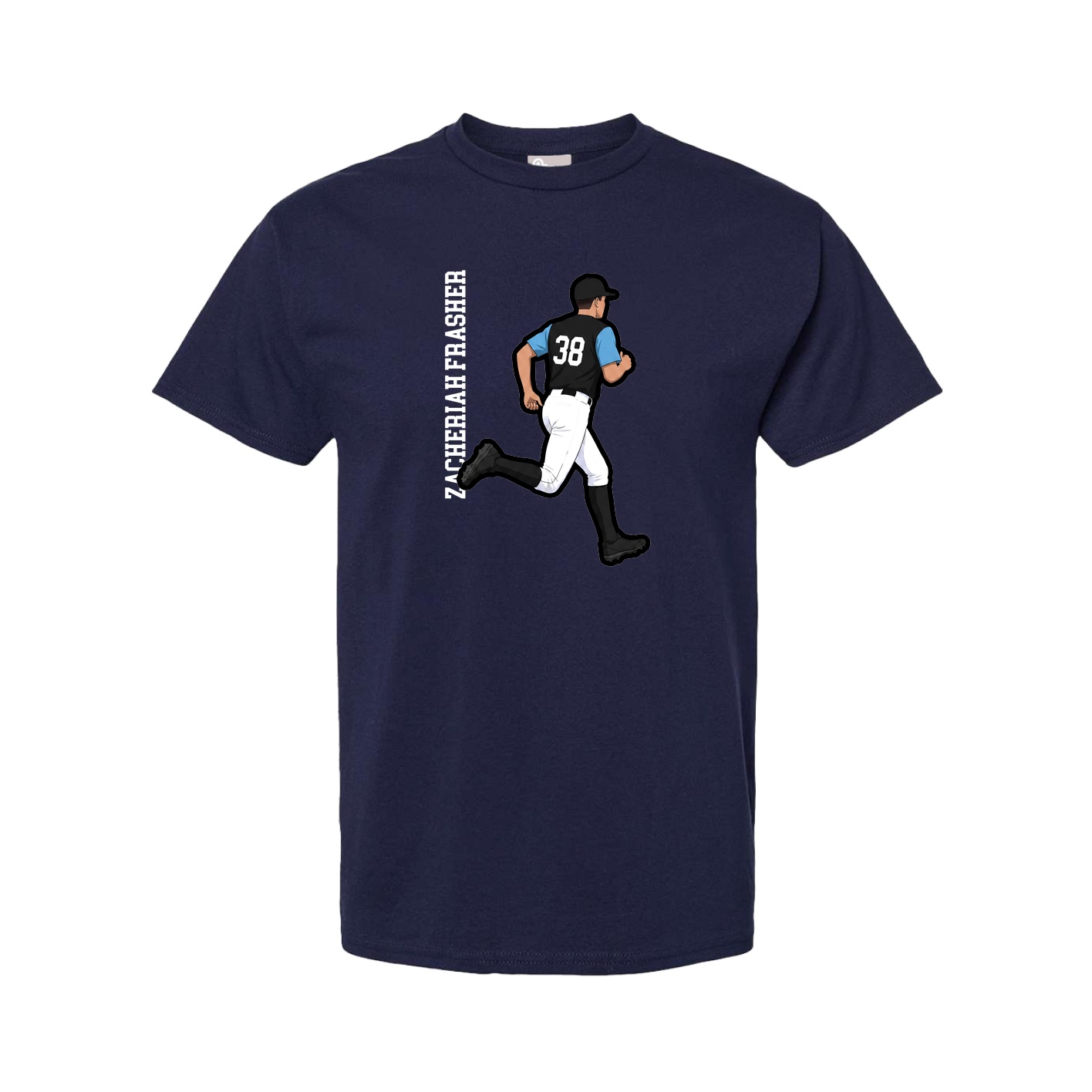 Youth Tee — Name Vertical in Navy