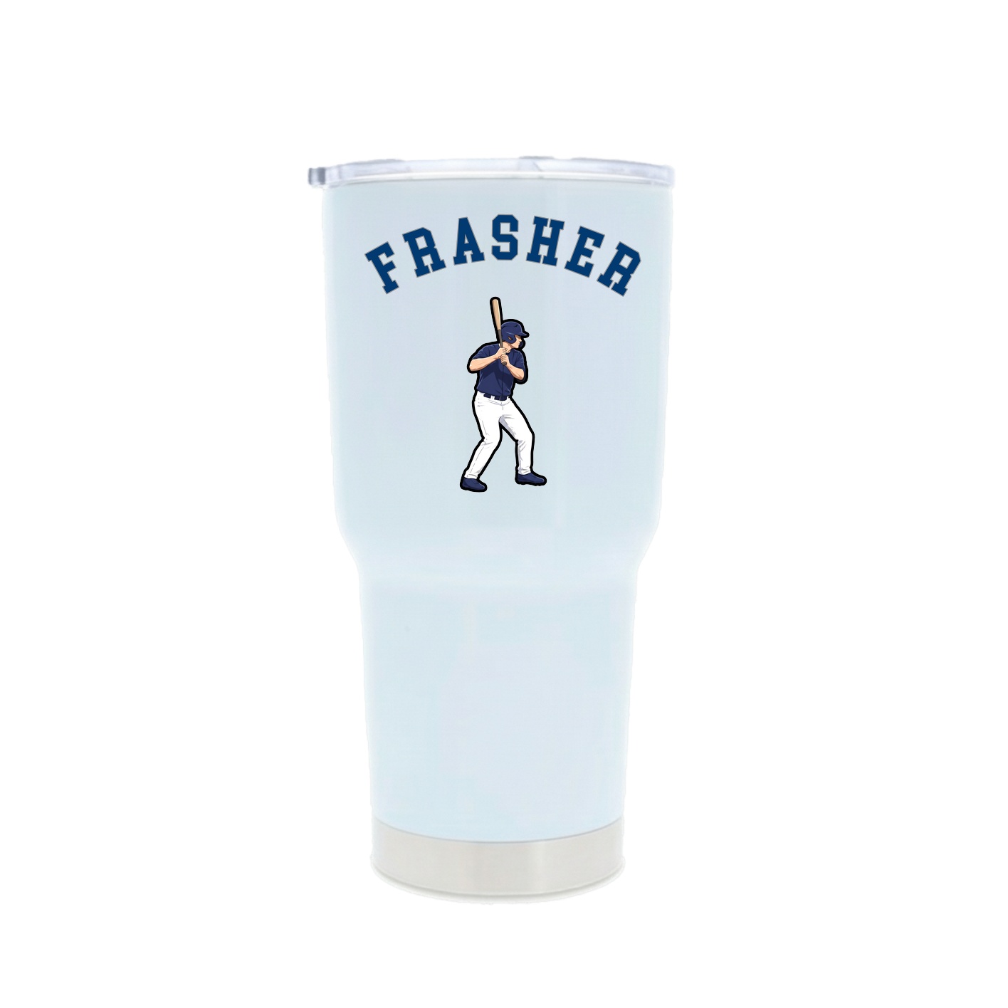 30oz Stainless Steel Tumbler — Shirsey Arch in White