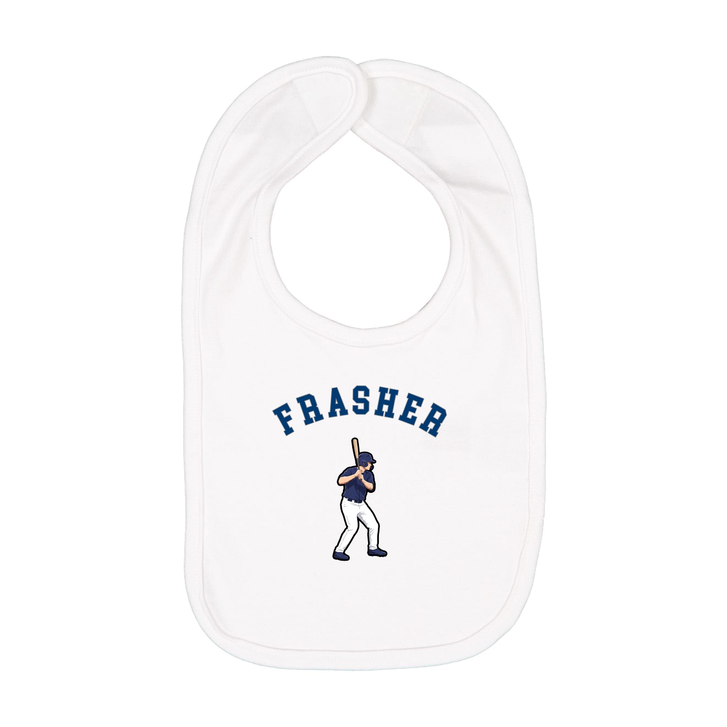 Infant Bib — Shirsey Arch in White