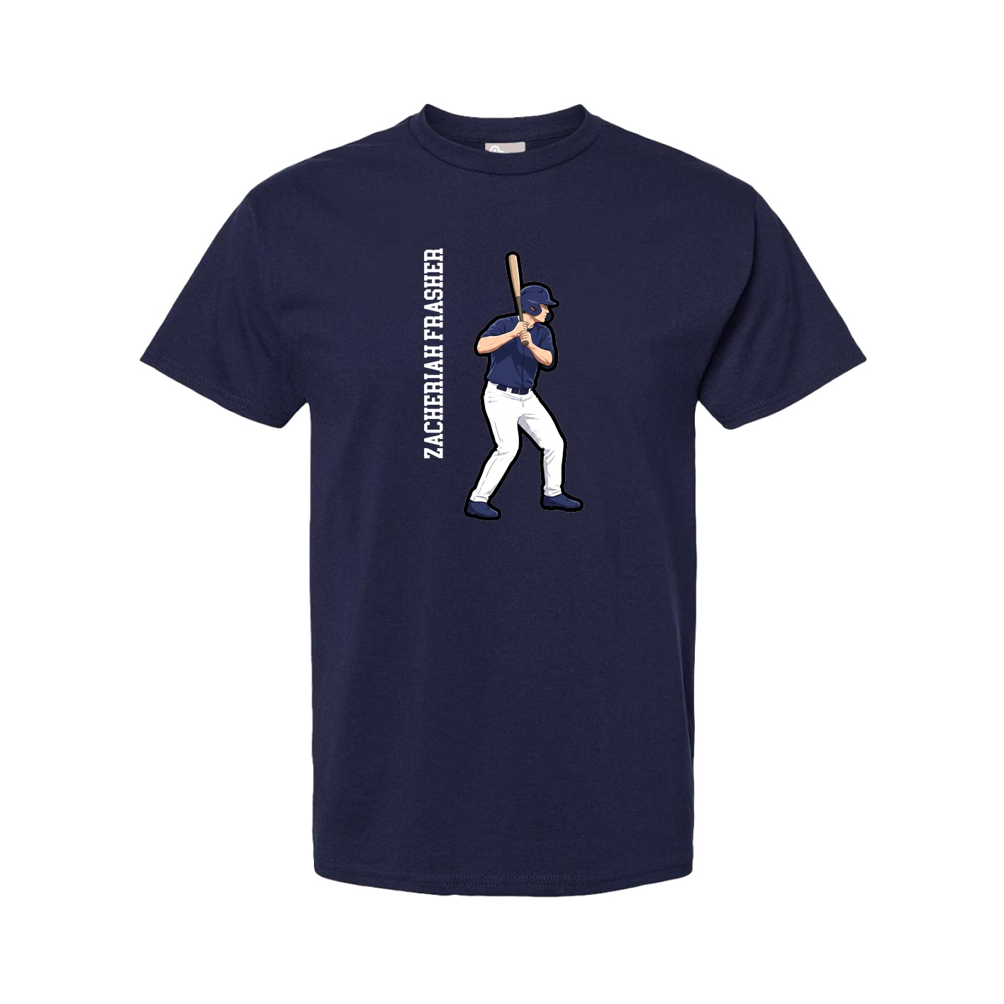 Youth Tee — Name Vertical in Navy