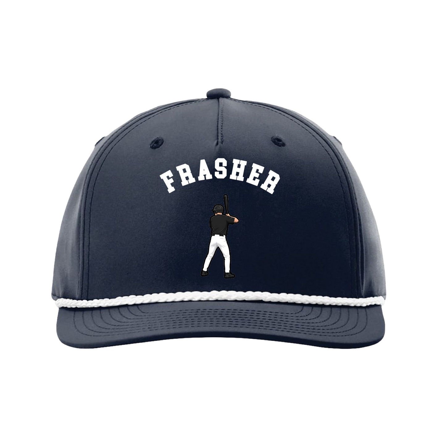 Five-Panel Classic Rope Cap — Shirsey Arch in Navy