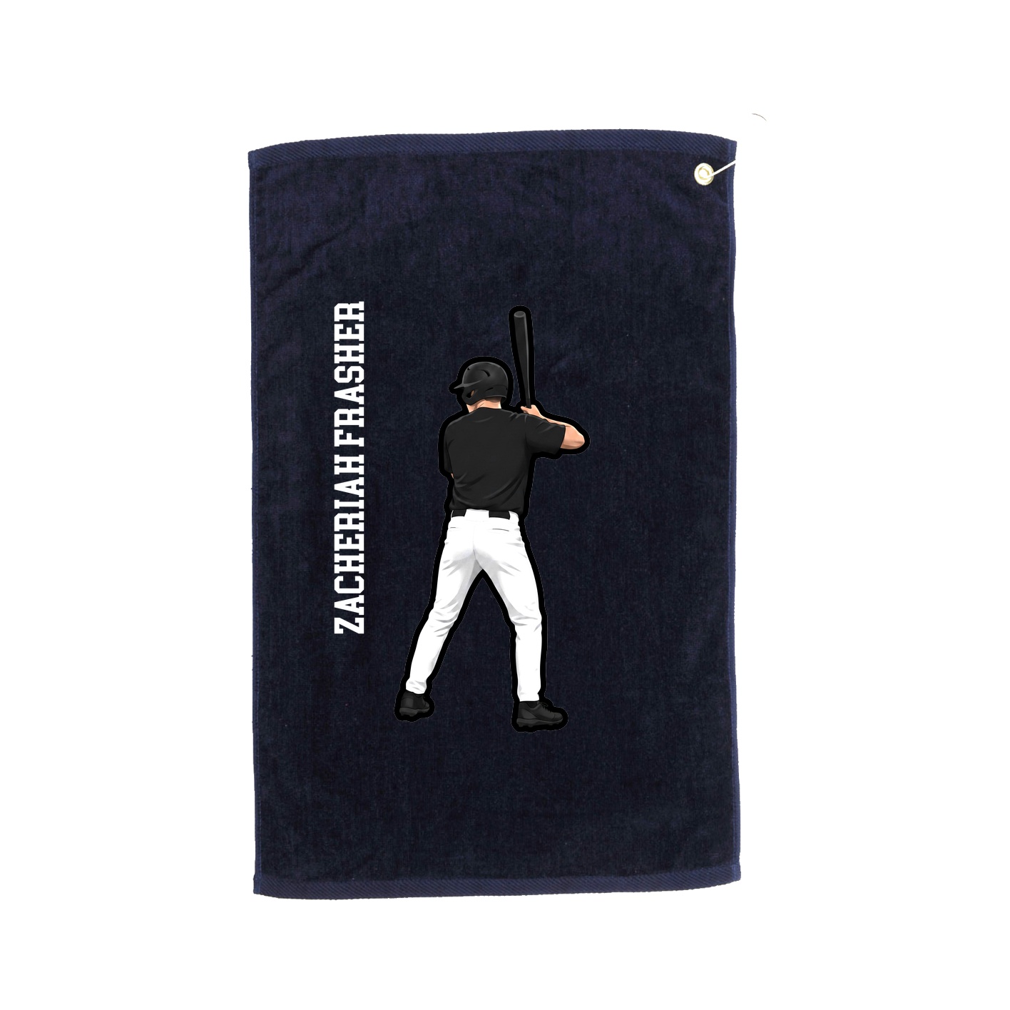 Golf Towel — Name Vertical in Navy