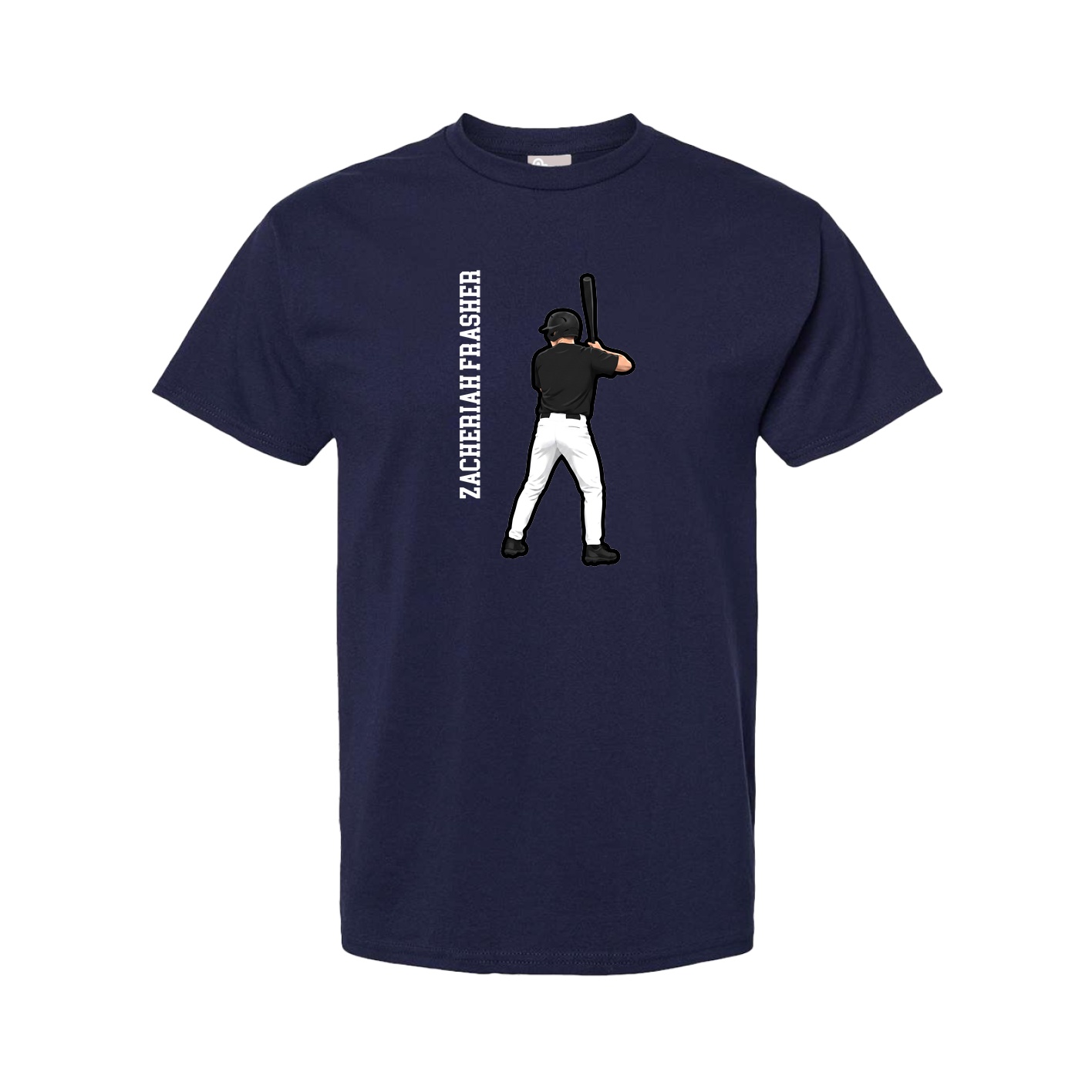 Tee — Name Vertical in Navy